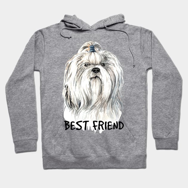 Funny dog Best friend Hoodie by white.ink